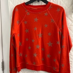 Betsy Johnson orange star sweatshirt